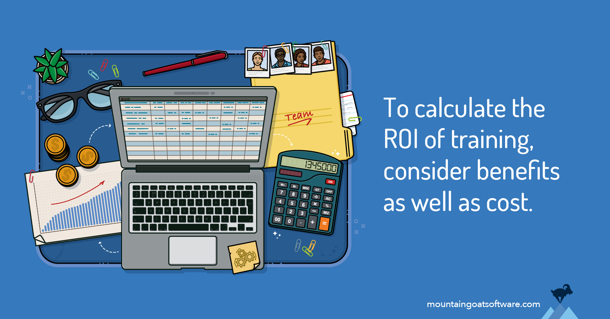 To calculate the ROI of agile training, consider benefits as well as costs.