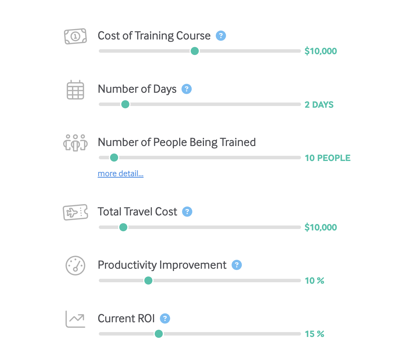 ROI Calculator Sliders